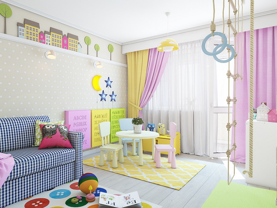 Шторы в детскую комнату для девочки и мальчика: фото дизайна и идеи по .