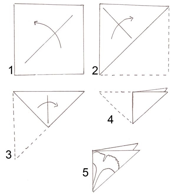 киригами,листья,инструкция