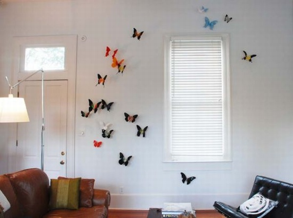 бабочки,идея,стена, украсит,сделай сам,