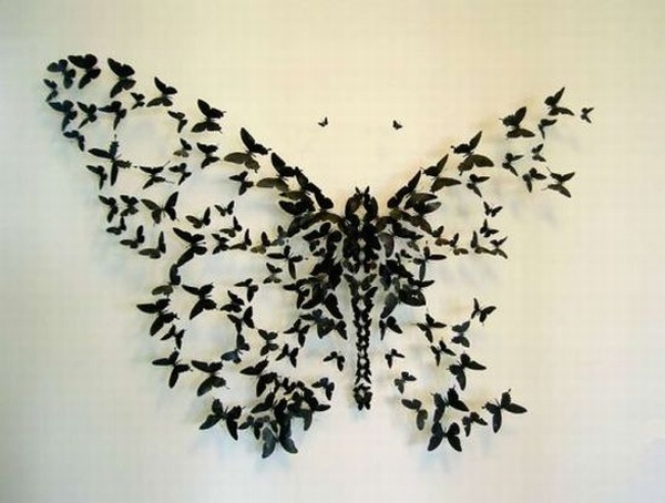 бабочки,идея,стена, украсит,сделай сам,